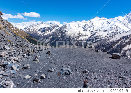 Beautiful view of the snowy mountains Beautiful view of the snowy mountains 109319549