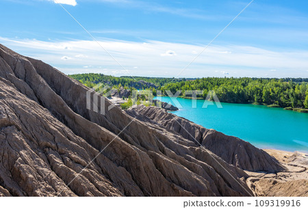 picturesque blue lakes in the Tula region picturesque blue lakes in the Tula region 109319916