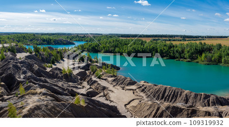 picturesque blue lakes in the Tula region 109319932