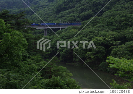 河路溫泉附近的野岩鐵道 DL Taiki 會津若松試運行 河路溫泉附近的野岩鐵道 DL Taiki 會津若松試運行 109320488