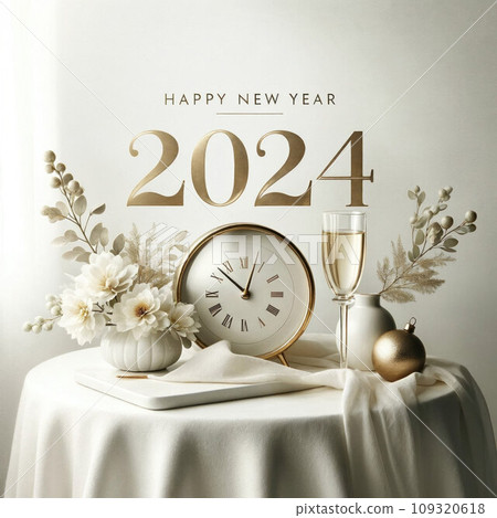 2024新年優雅靜物調整AI生成影像 109320618