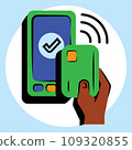 tap to pay with smartcard illustration 109320855