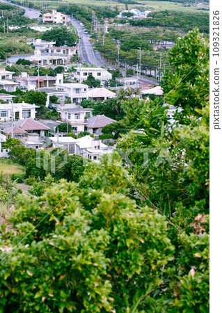 綠樹環繞的住宅區 綠樹環繞的住宅區 109321826