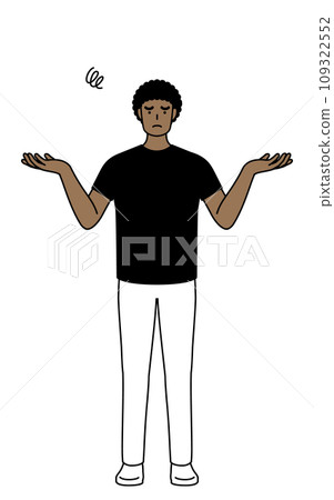 African man spreading his arms out in trouble African man spreading his arms out in trouble 109322552