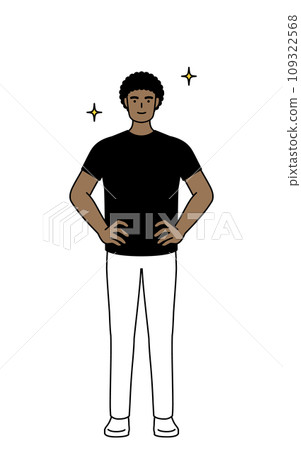 African man with his hands on his hips African man with his hands on his hips 109322568