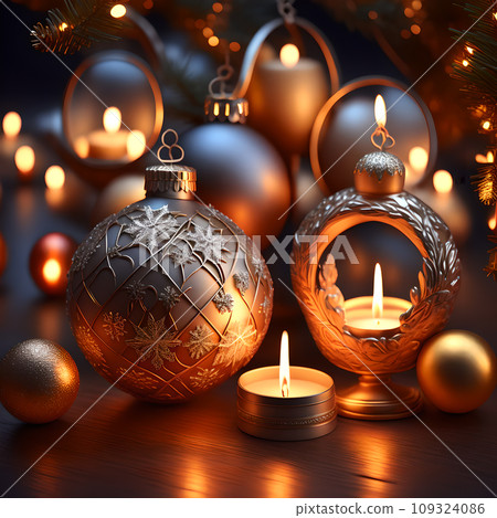 Candlelit Atmosphere christmas red wallpaper 109324086