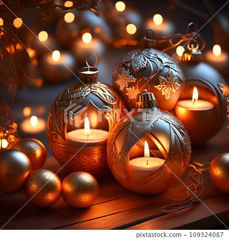 Candlelit Atmosphere christmas red wallpaper 109324087