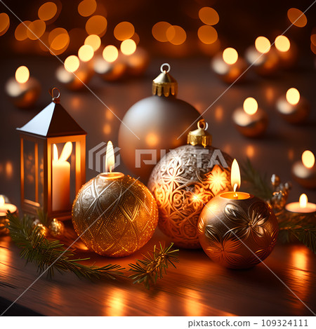 Candlelit Atmosphere christmas red wallpaper 109324111