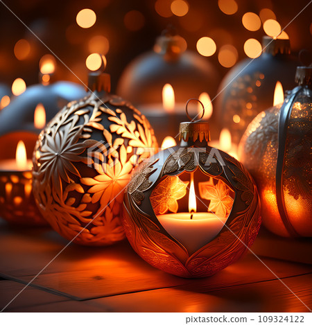 Candlelit Atmosphere christmas red wallpaper 109324122