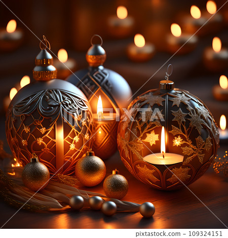Candlelit Atmosphere christmas red wallpaper 109324151