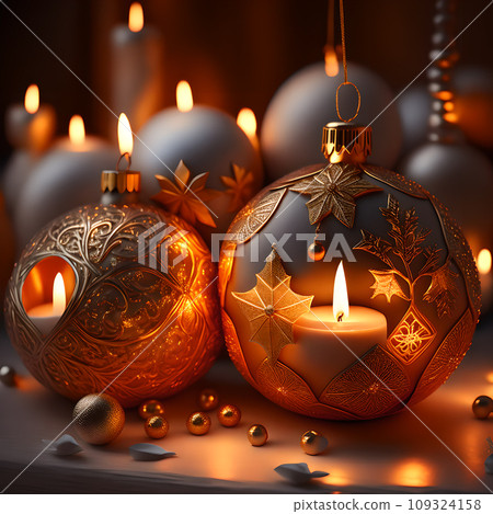 Candlelit Atmosphere christmas red wallpaper 109324158