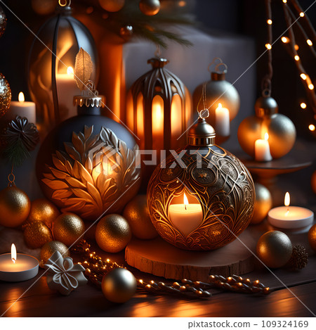 Candlelit Atmosphere christmas red wallpaper 109324169