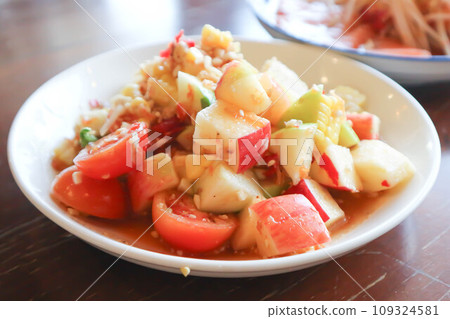fruit salad, apple and corn salad or spicy salad or spicy fruit salad fruit salad, apple and corn salad or spicy salad or spicy fruit salad 109324581