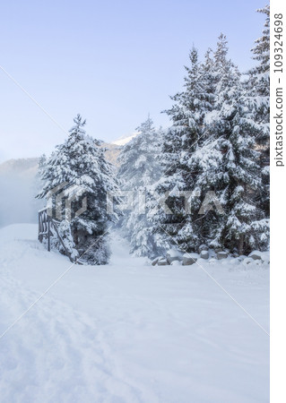 Bansko, Bulgaria resort panorama with snow cannon Bansko, Bulgaria resort panorama with snow cannon 109324698