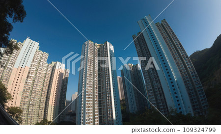 Residential building area at Sai Wan Ho. City, district Oct 23 2023 109324799