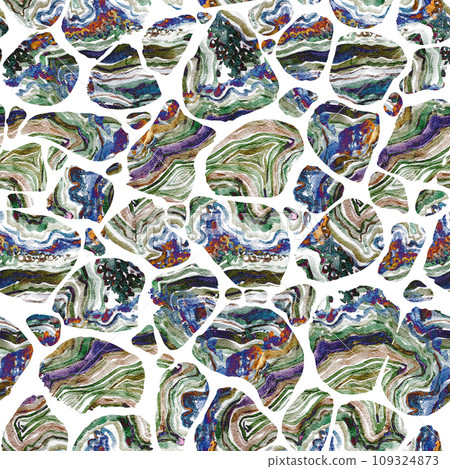 Modern seamless pattern with the texture of the layered Onyx mineral stone in watercolor imitation Modern seamless pattern with the texture of the layered Onyx mineral stone in watercolor imitation 109324873