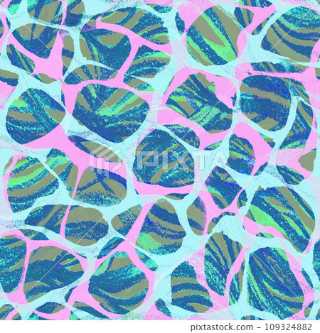 Modern fashion pattern bright seamless pattern with stylized bio structure and texture 109324882