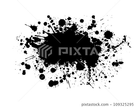 Abstract black blot object. hand drawing. Not AI, Vector illustration 109325295