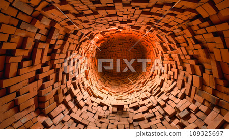 brick wall with no way out, dead end concept illustration brick wall with no way out, dead end concept illustration 109325697