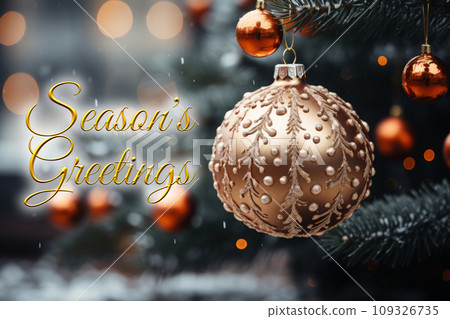 Christmas wishes with Christmas decoration background. Holiday and Christmas celebration concept. 109326735