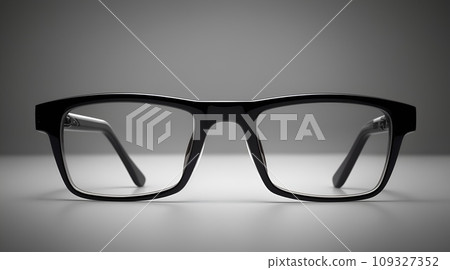 Illustration of stylishly designed glasses taken from the front Illustration of stylishly designed glasses taken from the front 109327352