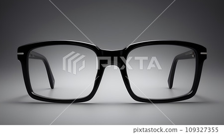 Illustration of stylishly designed glasses taken from the front Illustration of stylishly designed glasses taken from the front 109327355