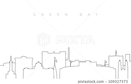 Outline Green Bay skyline. Outline Green Bay skyline. 109327373