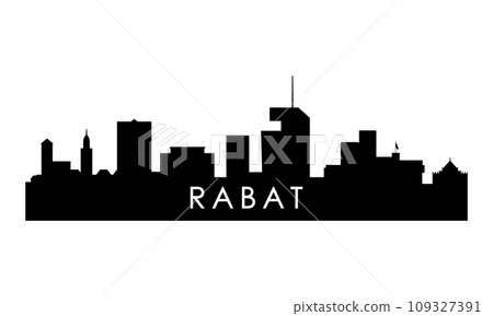 Rabat skyline silhouette.  109327391