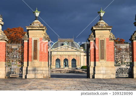 The beautiful brick main gate of Kyoto National Museum 109328090