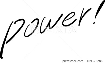 POWER! Handwritten character vector 109328286