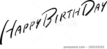 HAPPYBIRTHDAY handwritten letter vector HAPPYBIRTHDAY handwritten letter vector 109328291