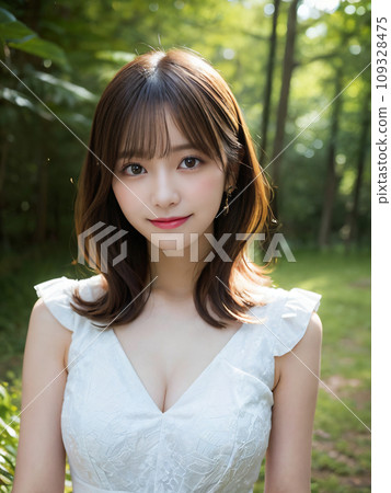 一位長髮女子在大自然中微笑的“人工智慧生成圖像” 一位長髮女子在大自然中微笑的“人工智慧生成圖像” 109328475