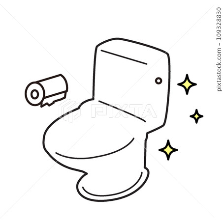 Clean toilet simple illustration 109328830