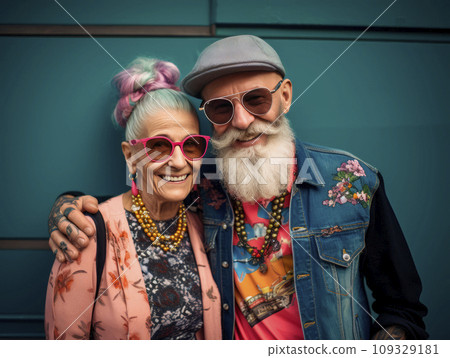 The concept of a cheerful old age. 109329181