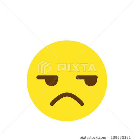 滑稽的表情符號圖示面部表情簡單的白色背景向量 109330331