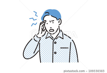 A man who has a cold and has a headache 109330383