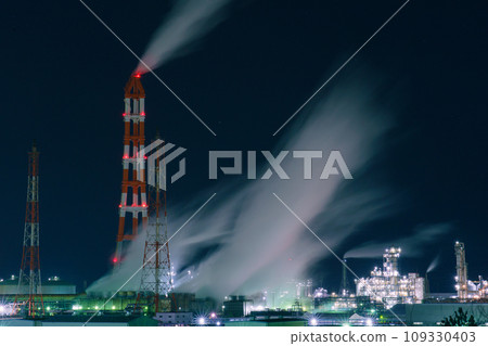 Kashima Rinkai Industrial Zone Factory Night View Ibaraki Prefecture Kashima Rinkai Industrial Zone Factory Night View Ibaraki Prefecture 109330403