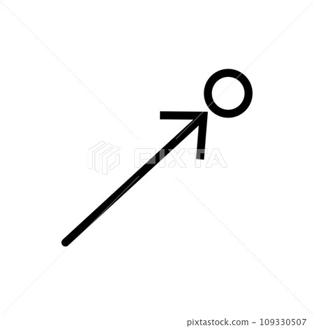 Vector line icon direction arrow to point navigation graphic shows the way on a map. Marker on the street marks the location of the destination. Vector line icon direction arrow to point navigation graphic shows the way on a map. Marker on the street marks the location of the destination. 109330507