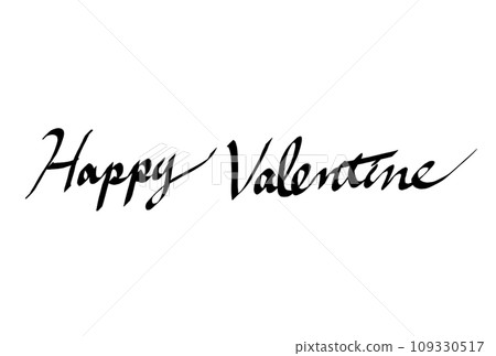 透明背景下的情人節快樂時尚英文手寫 109330517