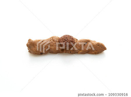 chocolate meringue stick on white background chocolate meringue stick on white background 109330916