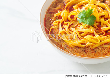 Spicy Chinese Yunnan Noodles Soup or Kwa Meng 109331233