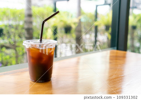 iced americano coffee or long black coffee iced americano coffee or long black coffee 109331302