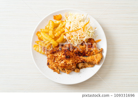 grilled spicy barbecue chicken steak 109331696