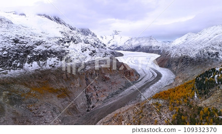 瑞石,阿雷奇冰河,天拍,冀州,冰河,瑞士,亞歷克冰河,天空拍攝,歐洲,冰河, 109332370