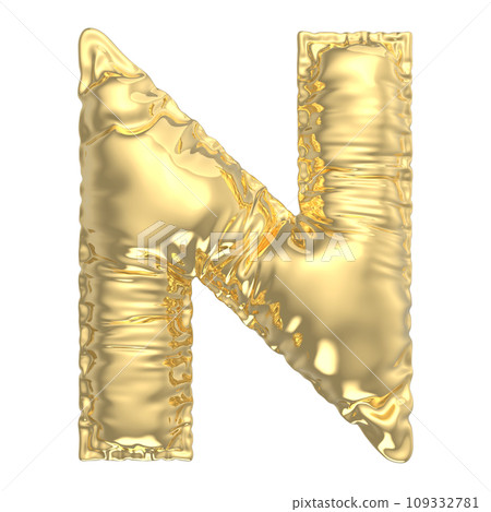 Number With Font 3D Gold Render 109332781