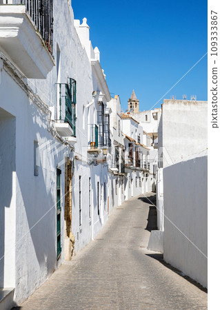 Beautiful streets of Vejer de la Frontera, Spain, Andalusia region, Costa de la Luz, Cadiz district, White Towns, Iberian Peninsula, Old town. Ruta de los Pueblos Blancos Beautiful streets of Vejer de la Frontera, Spain, Andalusia region, Costa de la Luz, Cadiz district, White Towns, Iberian Peninsula, Old town. Ruta de los Pueblos Blancos 109333867