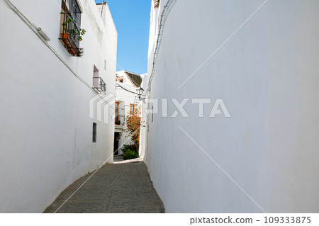 Beautiful streets of Vejer de la Frontera, Spain, Andalusia region, Costa de la Luz, Cadiz district, White Towns, Iberian Peninsula, Old town. Ruta de los Pueblos Blancos Beautiful streets of Vejer de la Frontera, Spain, Andalusia region, Costa de la Luz, Cadiz district, White Towns, Iberian Peninsula, Old town. Ruta de los Pueblos Blancos 109333875