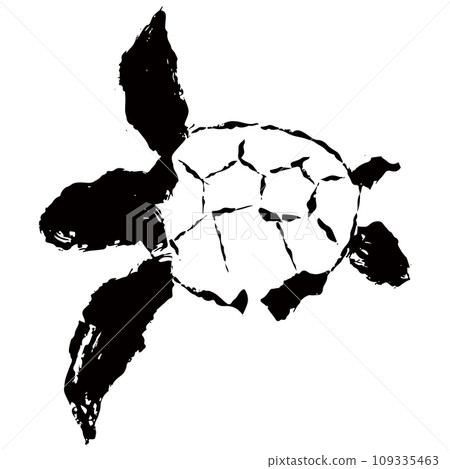 Turtle sumi-e style illustration material vector Turtle sumi-e style illustration material vector 109335463