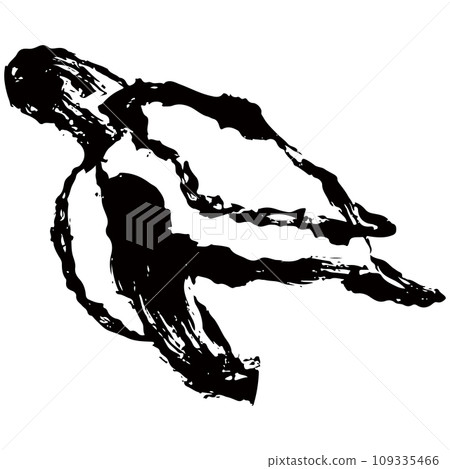 Turtle sumi-e style illustration material vector Turtle sumi-e style illustration material vector 109335466