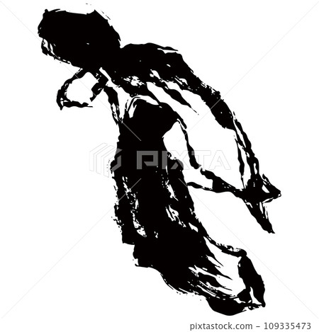 Turtle sumi-e style illustration material vector Turtle sumi-e style illustration material vector 109335473